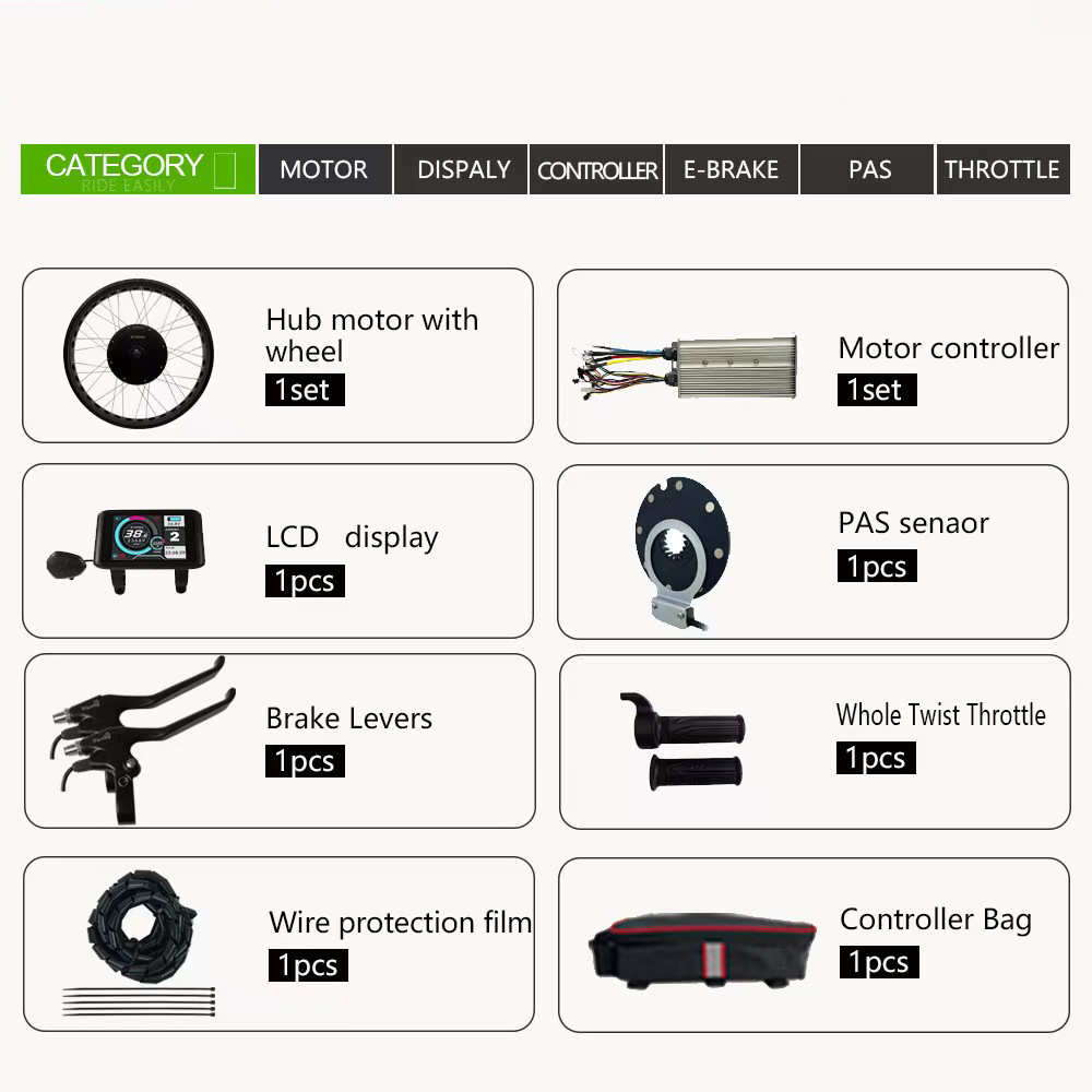 Mtx39 60v 72v 3000w Rear Hub M - Ebike Conversion Kit 72V 3000W recension och pris